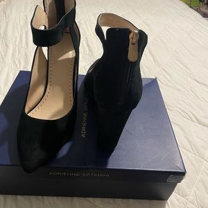 Black suede 3 inch heels